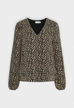 Vila VIADELINE - Long Sleeved Top - Black/cement -Vila shop 038269f5039b41cbac855c93f9928ff5