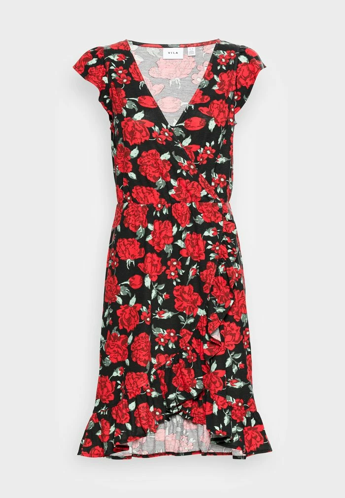 Vila VIMOONEY - Jersey Dress - Black Aop 6 Vila VIMOONEY - Jersey Dress - Black Aop - Image 4