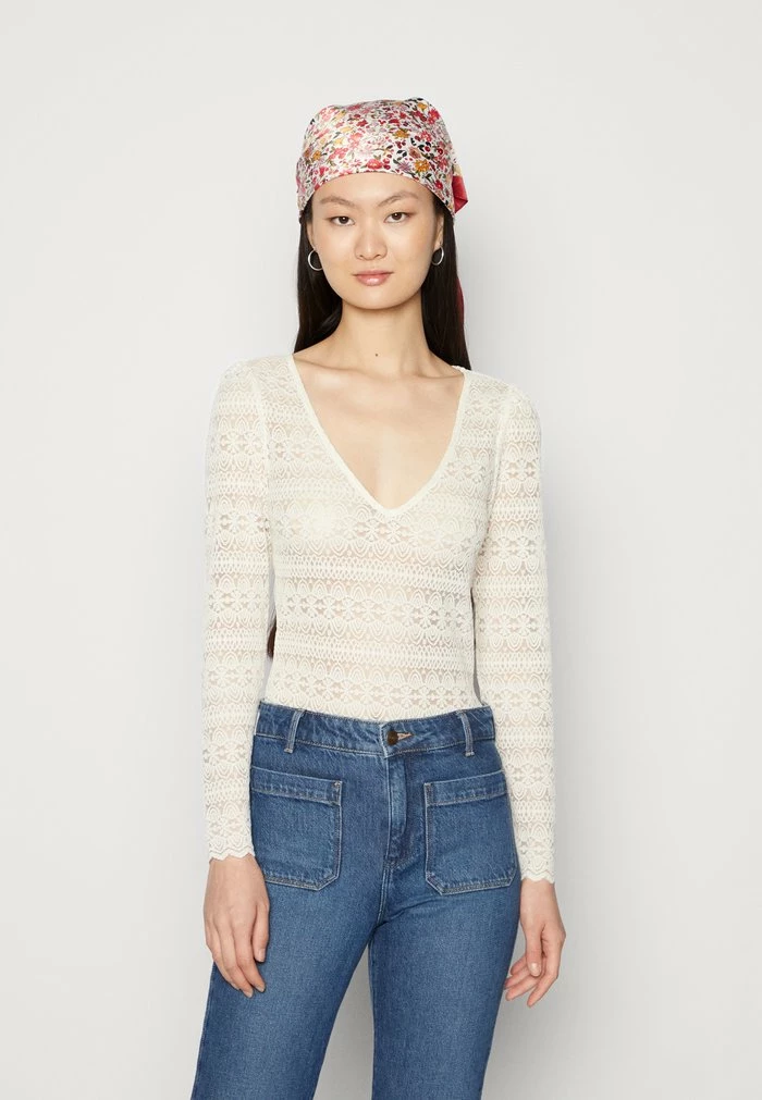 Vila VICHIKKA V-NECK - Long Sleeved Top - Birch 3 Vila VICHIKKA V-NECK - Long Sleeved Top - Birch