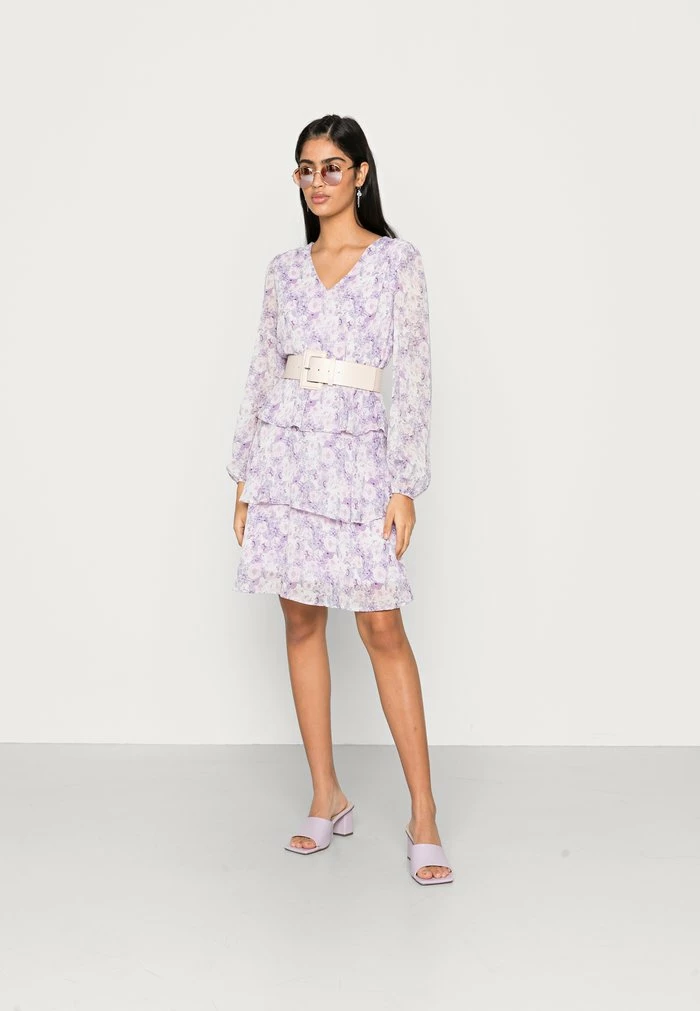 Vila VIFILLIPPA V NECK MIDI DRESS - Day Dress - Pastel Lila/white/purple 4 Vila VIFILLIPPA V NECK MIDI DRESS - Day Dress - Pastel Lila/white/purple - Image 2