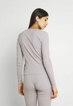 Vila VIJULLA WRAP - Long Sleeved Top - Mottled Light Grey -Vila shop 0793628a2c8847e898081eeb0ac6e93d