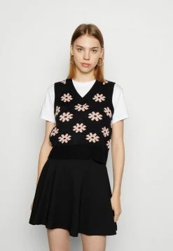 Vila VISAINT WAISTCOAT - Jumper - Black