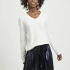 Vila VIRIL V NECK - Jumper - White -Vila shop 0d7e6402b5c445c7acd86159288105bc