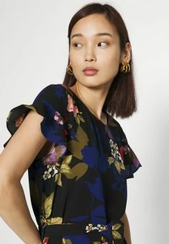 Vila VIDIANA FLOUNCE DRESS - Day Dress - Black/black Tropical Print -Vila shop 0ef58088ab984ebcb0de653640386fb6