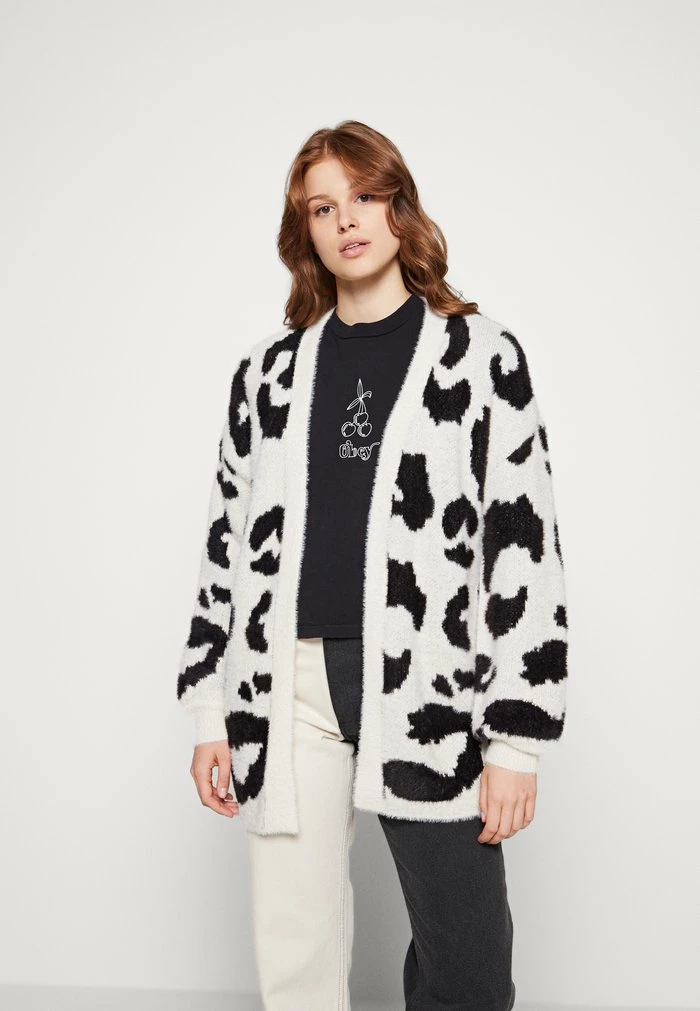 Vila VIHELLY LEO - Cardigan - Birch/black 3 Vila VIHELLY LEO - Cardigan - Birch/black