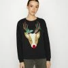 Vila VIRUST CHRISTMAS - Sweatshirt - Black -Vila shop 1188c0f526084ceab1b2506be295bb29