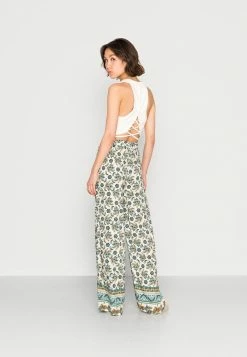 Vila VIAYA HW PANTS - Trousers - Birchblue / Green -Vila shop 11fc5eb638784b27b39cc977d5e80a0b