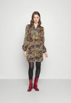 Vila VIDOTLA V-NECK DRESS - Day Dress - Black/orange -Vila shop 12d693b4c04a4c71932b861e4db5e5fc