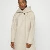 Vila VICAMUA HIGH NECK COAT - Classic Coat - Natural Melange