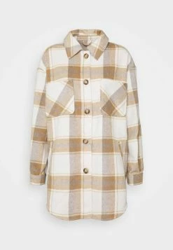 Vila VIKIMMI CHECK - Summer Jacket - Hazelnut Tigerseye/gull Grey -Vila shop 18a9ca64758941e19b335ea8d1eba52c