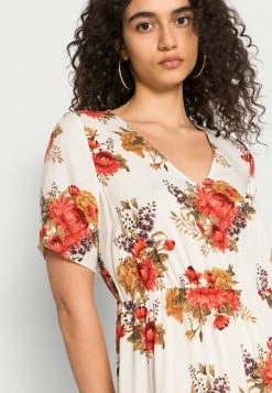 Vila VIBOLDS V NECK DRESS - Day Dress - Snow White -Vila shop 19ce0cf5efb74c9a82a0641c2cc6ff3c