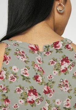 Vila VIMILINA FLOWER DRESS - Day Dress - Green Milieu/red/pink -Vila shop 1b0801a59c6343fdb114408e5cd91cdd