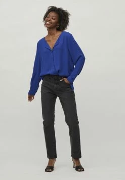 Vila VILUCY - Button-down Blouse - Mazarine Blue -Vila shop 1fd2e0cf42f04f1b9411f2e87466a279