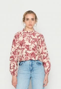 Vila BRAVO BLOUSE - Blouse - Birch/dark Rose