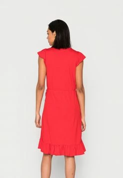 Vila VIMOONEY - Jersey Dress - Mars Red Solid -Vila shop 20efe4af22424923a6dc89ec6062ee64