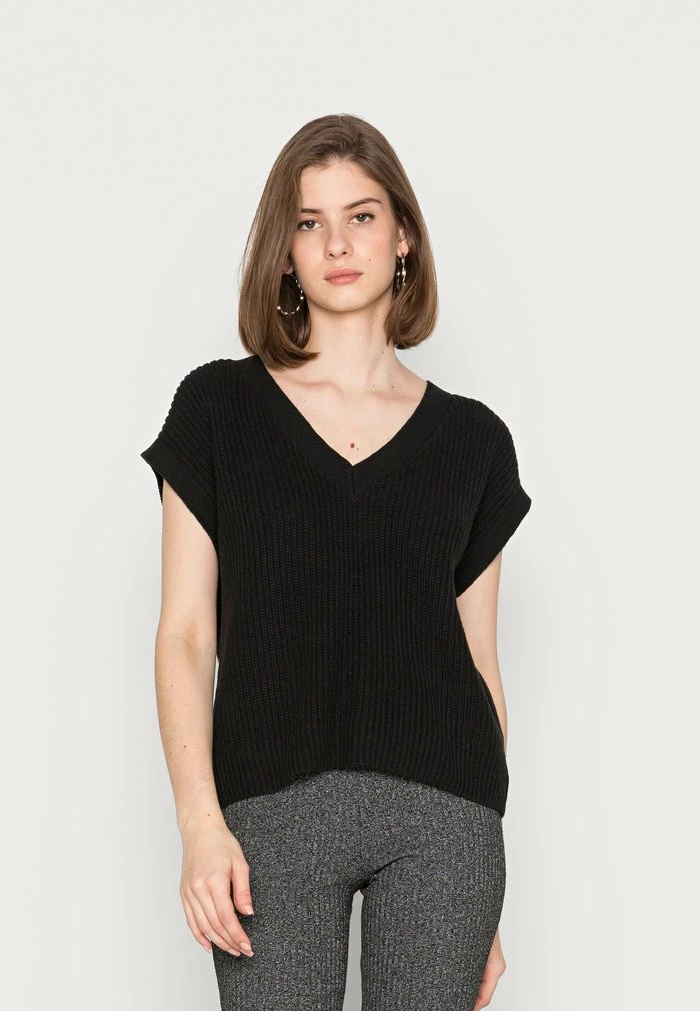 Vila VIEMMY V NECK VEST - Jumper - Black 3 Vila VIEMMY V NECK VEST - Jumper - Black