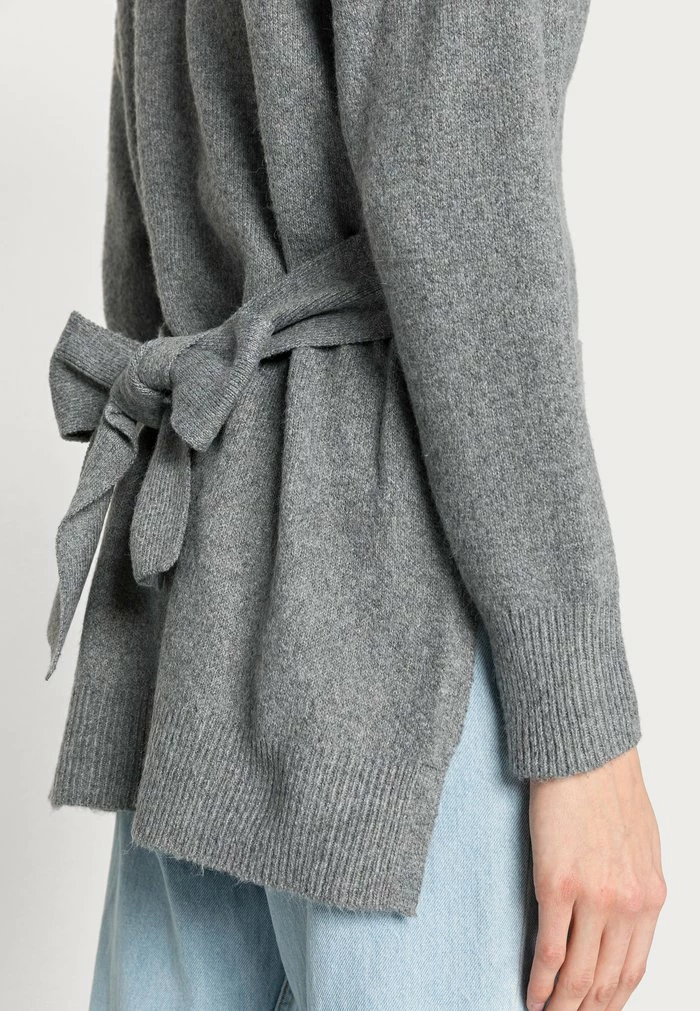 Vila VIHAILEY BELT CARDIGAN - Cardigan - Medium Grey Melange 7 Vila VIHAILEY BELT CARDIGAN - Cardigan - Medium Grey Melange - Image 5