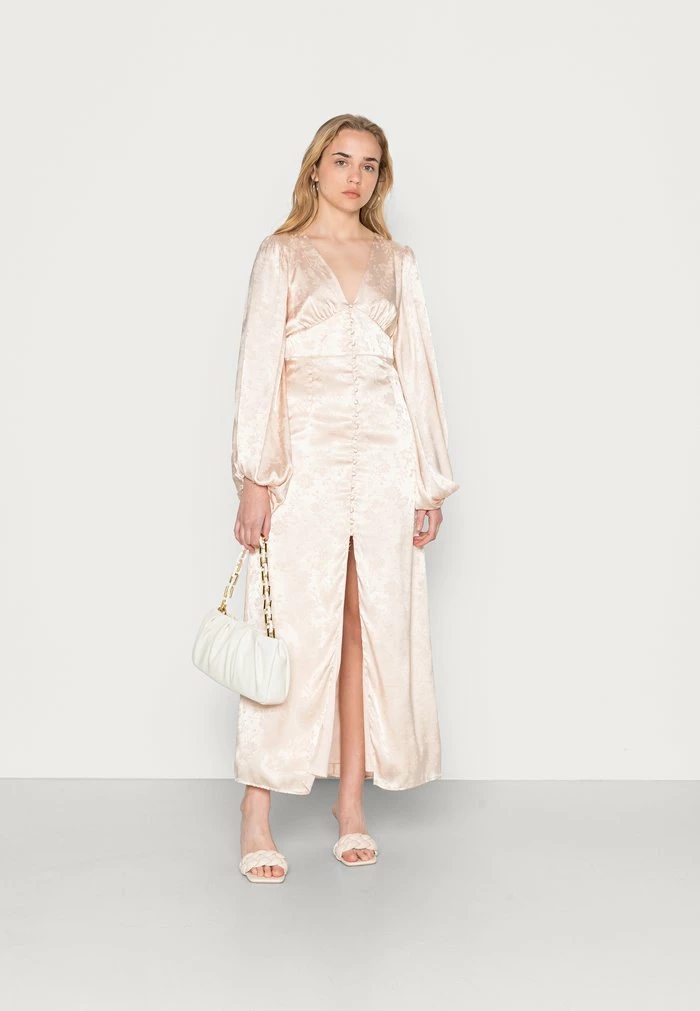 Vila VMALINI PUFF SLEEVE DRESS - Occasion Wear - Pink Sand 4 Vila VMALINI PUFF SLEEVE DRESS - Occasion Wear - Pink Sand - Image 2