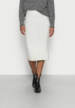 Vila VIMELIA - Pencil Skirt - Super Light Grey Melange