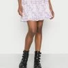 Vila VIFILLIPPA SKIRT - Mini Skirt - Pastel Lilac/white/purple
