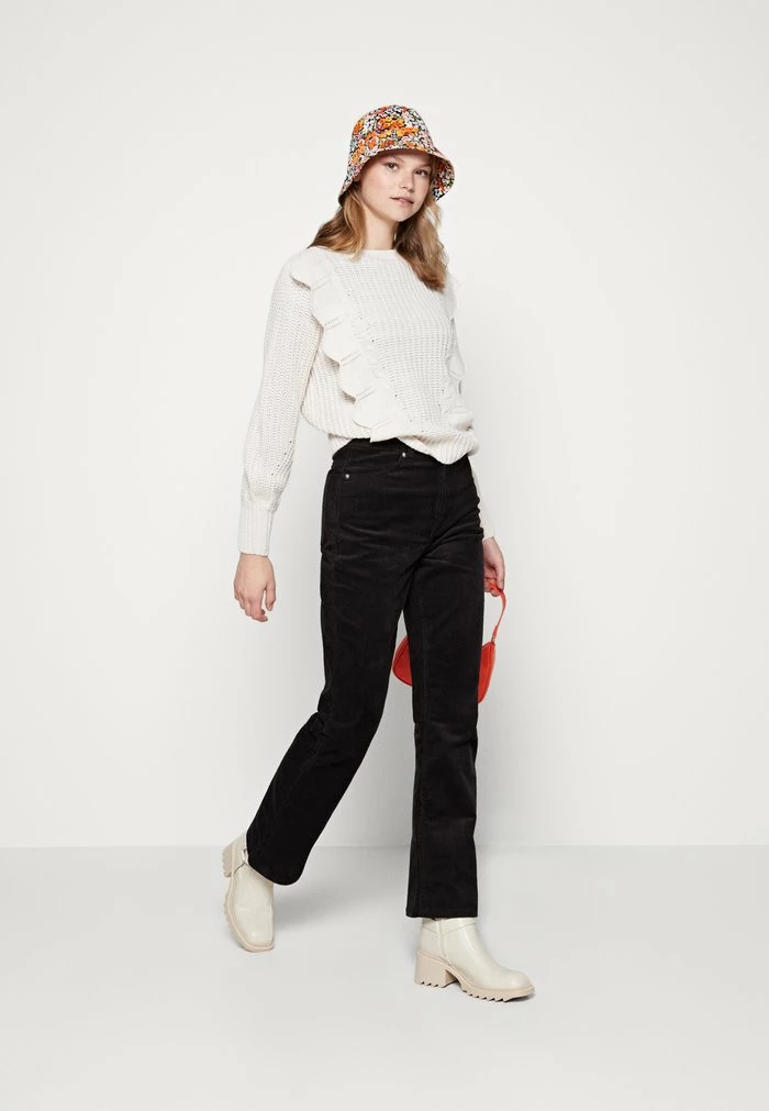 Vila VINORILA FLOUNCE - Jumper - White Sand 4 Vila VINORILA FLOUNCE - Jumper - White Sand - Image 2