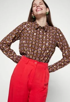 Vila VIZINO TOP - Button-down Blouse - Navy Blazer/brown/gold-coloured/red 11 Vila VIZINO TOP - Button-down Blouse - Navy Blazer/brown/gold-coloured/red -Vila shop 2b1463a9b7f84617a711a28de235c25b