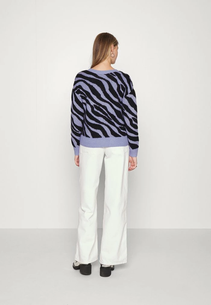 Vila VIRIL FEAMI V NECK - Jumper - Pale Iris/black 5 Vila VIRIL FEAMI V NECK - Jumper - Pale Iris/black - Image 3