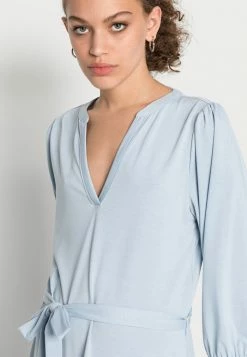 Vila VIEDENA V-NECK 3/4 BELT DRESS - Day Dress - Kentucky Blue -Vila shop 2dc7f0907ad54e72b10f62dc3c12fcbc