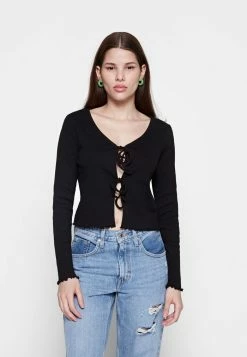 Vila VIFELIA TIE CARDIGAN - Cardigan - Black
