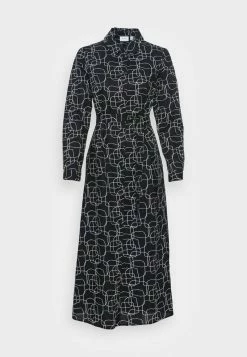 Vila VITUNES LONG DRESS - Shirt Dress - Black -Vila shop 2f15755d27814502b31775748fa896f0