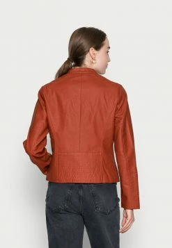 Vila Faux Leather Jacket - Burnt Henna -Vila shop 34a4f1b2e441484bb5a7b4be9468fe14