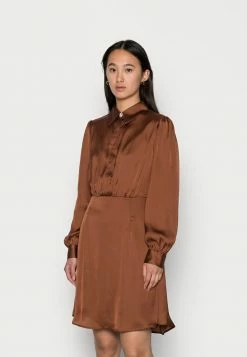 Vila VICAJSA DIAMOND DRESS - Shirt Dress - Tortoise Shell