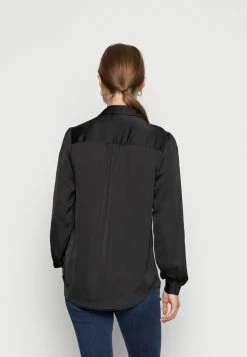Vila VIELLETTE SHIRT - Button-down Blouse - Black -Vila shop 398625c156c046abaf278b9f58d49e76