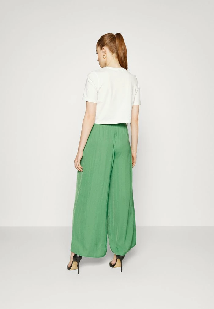 Vila VIDREAMY WIDE LEG TROUSERS - Trousers - Mineral Green 5 Vila VIDREAMY WIDE LEG TROUSERS - Trousers - Mineral Green - Image 3