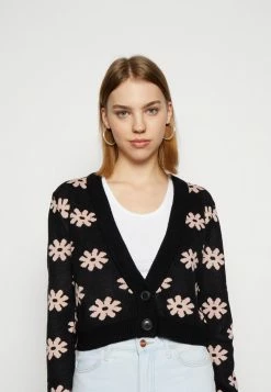 Vila VISAINT CARDIGAN - Cardigan - Black/misty Rose -Vila shop 3b9aeea20de04ed9b7b46198808aeb93