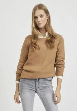 Vila ONECK NOOS - Jumper - Light Brown