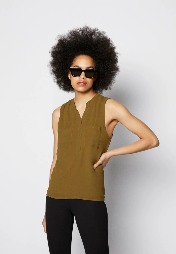 Vila VIMERA POCKET - Top - Dark Olive 6 Vila VIMERA POCKET - Top - Dark Olive - Image 4