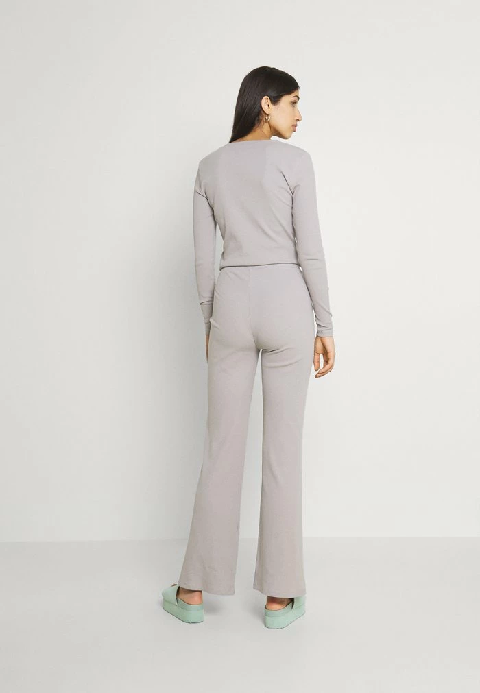 Vila VIJULLA PANTS - Trousers - Mottled Light Grey 5 Vila VIJULLA PANTS - Trousers - Mottled Light Grey - Image 3