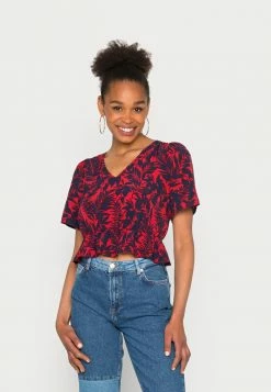 Vila VICHALLE V NECK - Blouse - Mars Red/navy