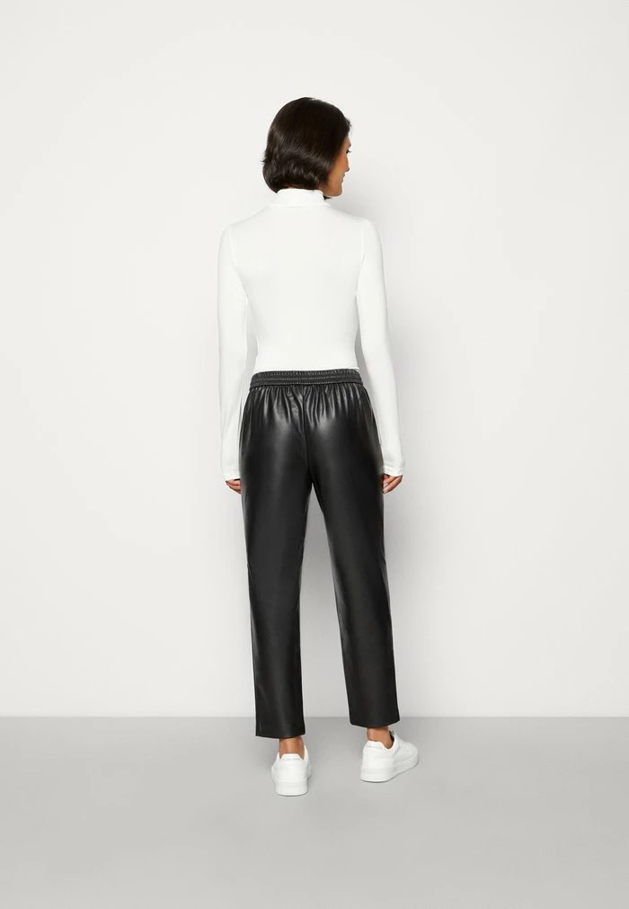 Vila VINILLE COATED PANTS - Trousers - Black 5 Vila VINILLE COATED PANTS - Trousers - Black - Image 3