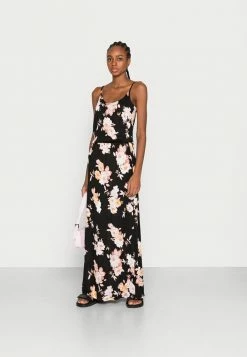 Vila VIKAMI STRAP LONG DRESS - Maxi Dress - Black/flower -Vila shop 46e315d359ed4e9d848969e034eaa857