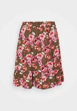 VILANA DITSY SHORT SKIRT - Mini Skirt - Dark Olive