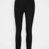 VILAURA LOU HIGH WAIST - Leggings - Trousers - Black