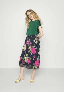 Alternative view of Vila VIFALIA MIDI SKIRT - Pleated Skirt - Dark Navy