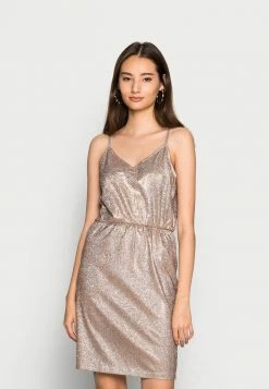 Vila GLITTER V NECK STRAP DRESS - Cocktail Dress / Party Dress - Frosted Almond