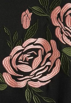 Vila VIAMANDA BACK EMBROIDERY - Bomber Jacket - Black -Vila shop 50b2de0ca7eb427696d708605f011134