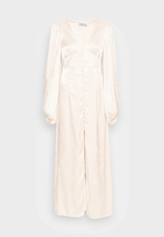 Vila VMALINI PUFF SLEEVE DRESS - Occasion Wear - Pink Sand 6 Vila VMALINI PUFF SLEEVE DRESS - Occasion Wear - Pink Sand - Image 4