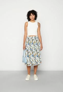 Vila VIADELINE PLISSE MIDI - A-line Skirt - Blue/green -Vila shop 55c71e3aa05c47b18a9881db7c800ebd