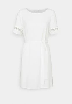 VILANA LACE BELT DRESS - Day Dress - Cloud Dancer