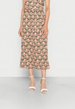 Vila VIKINO SKIRT - Maxi Skirt - Pineneedle Pink/gold Foil